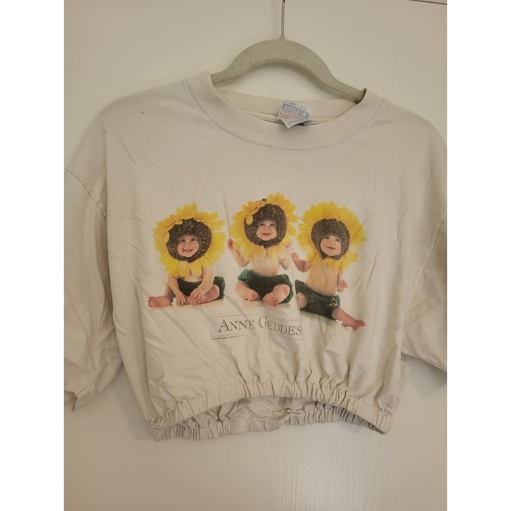 Vintage Anne Geddes Sunflower Baby Crop Top‎